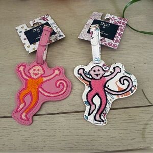 Roller Rabbit X Target Sea Life Monkey Luggage Tag Set Of 2 Travel Road-trip